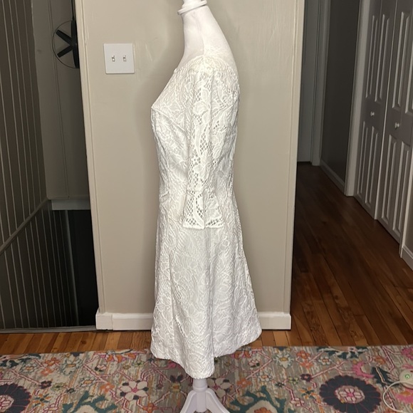 Lilly Pulitzer Allyson Lace Floral Fit And Flare Dress Resort White New Size 4 - Picture 9 of 12